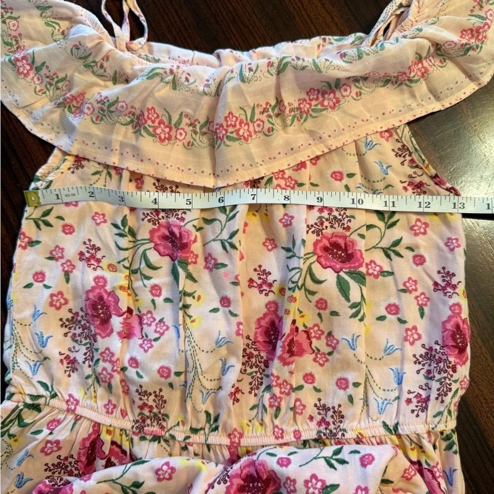 LC Waikiki Girls Pink Floral Off The Shoulder Maxi Dress Youth 12-13 152-156 cm